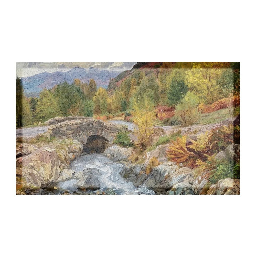 Covoras de intrare din plastic reciclat 40x70 cm Autumn Nature Landscape – Artsy Doormats