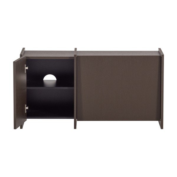 Comodă TV maro închis cu aspect de lemn de frasin 102x53x44 cm Brock – WOOOD-image-4