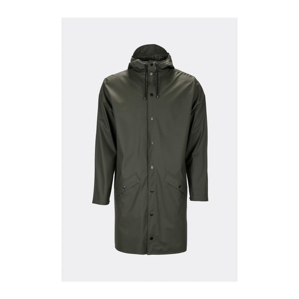 Jachetă unisex impermeabilă Rains Long Jacket, mărime M / L, verde închis