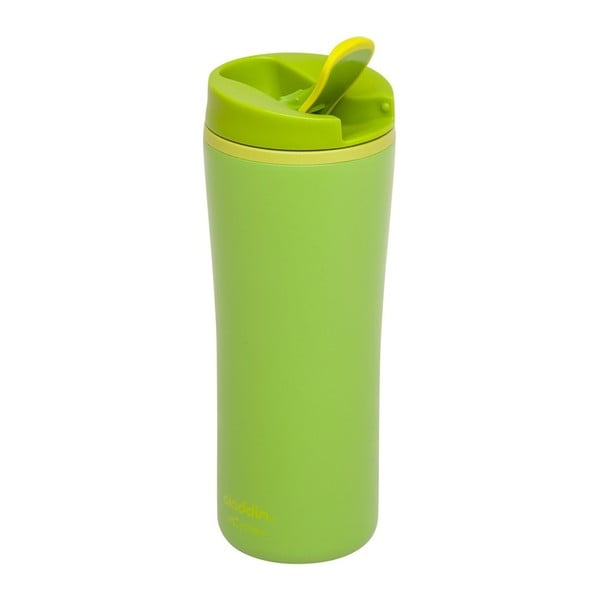 Sticlă de voiaj din plastic Aladdin eCycle Flip-Seal™, 350 ml, verde