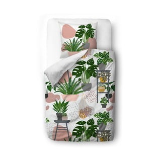 Lenjerie de pat din bumbac satinat Butter Kings Green Home, 140 x 200 cm