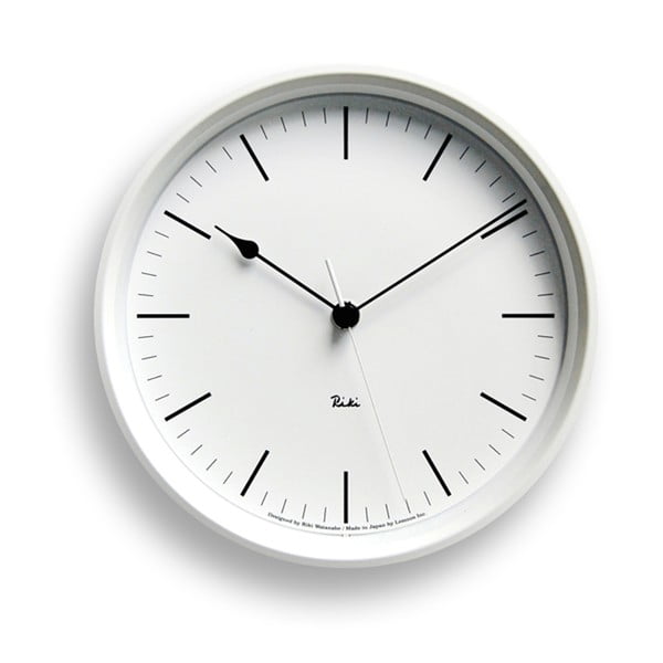 Ceas de perete Lemnos Clock Riki-Riki, ⌀ 20,4 cm, alb