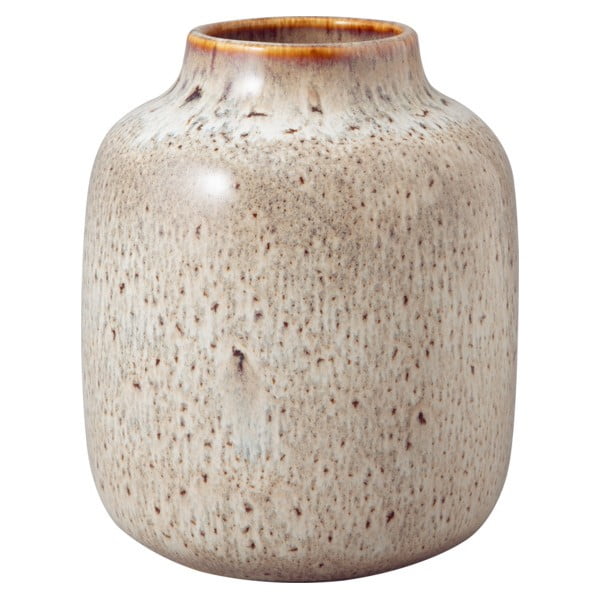 Vază din gresie ceramică Villeroy & Boch Like Lave, înălțime  15 cm, gri - bej