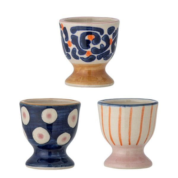 Suporturi de ouă 3 buc. din gresie Eviaya – Bloomingville