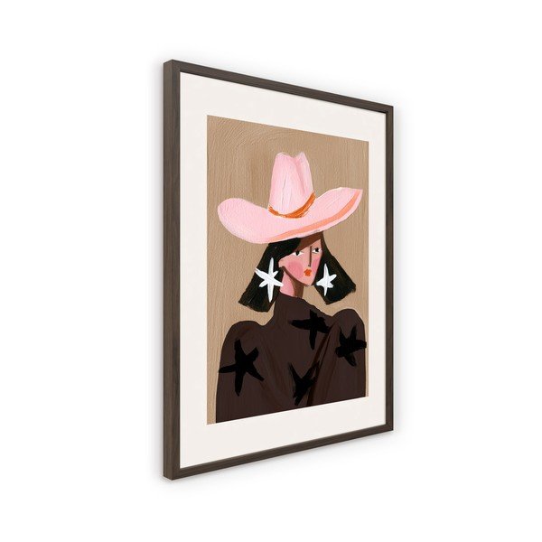 Tablou cu ramă imprimat 50x70 cm Cowgirl – Styler-image-4