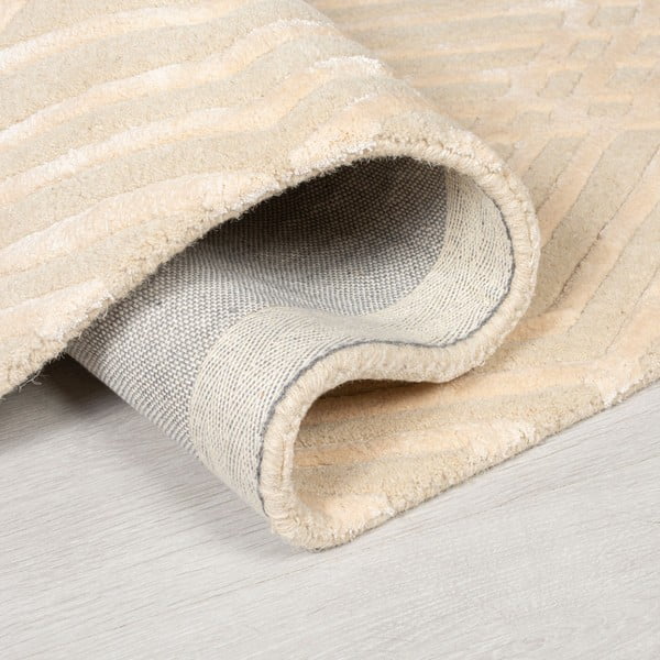 Covor din lână Flair Rugs Diamonds, 160 x 230 cm, bej-image-1