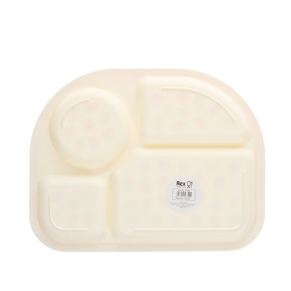 Farfurie pentru copii roșie/bej din plastic 21x27 cm Little Strawberry – Rex London-image-2