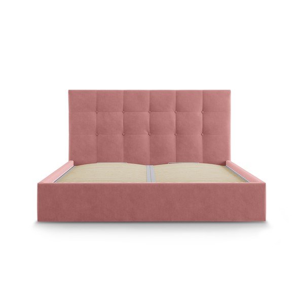 Pat dublu Mazzini Beds Nerin, 140 x 200 cm, roz-image-2