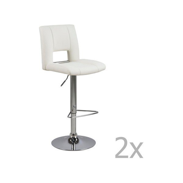 Set 2 scaune pentru bar Actona Wilma Barstool, alb