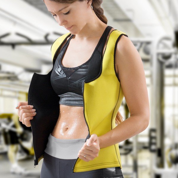 Vestă damă, sport cu efect de saună InnovaGoods, măr. M, galben-image-4