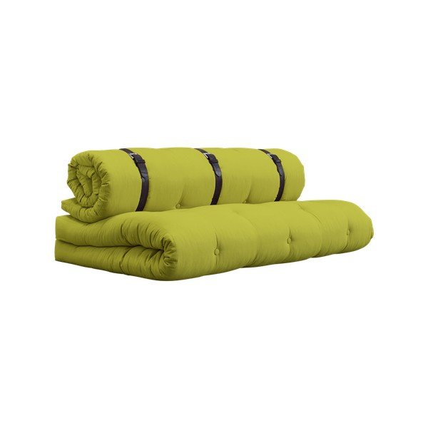 Canapea extensibilă cu detalii din piele Karup Buckle Up Pistacie-image-2