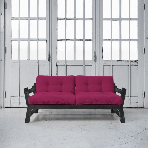 Canapea extensibilă Karup Step Black/Pink-image-1