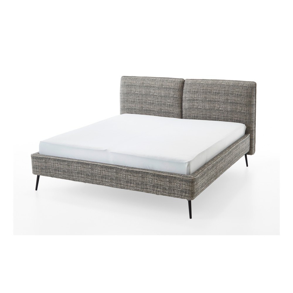 Pat matrimonial verde închis tapițat fără somieră 160x200 cm Infinity – Meise Möbel
