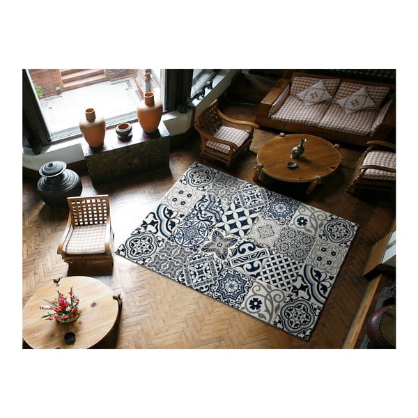 Covor Universal Indigo Azul Mecho, 140 x 200 cm, albastru-image-1