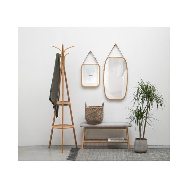 Oglindă de perete cu ramă din bambus PT LIVING Idylic, lungime 74 cm-image-1