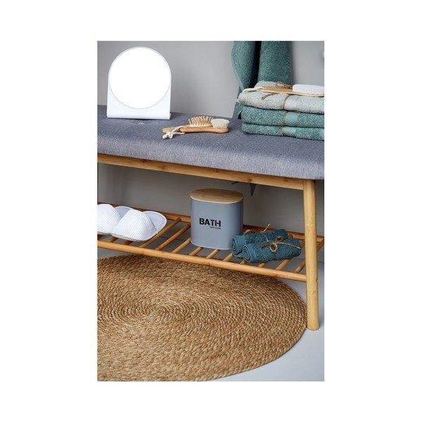 Pantofar gri/maro cu bancă din bambus Bahari – Wenko-image-4