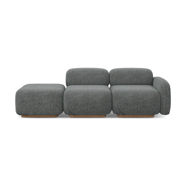 Șezlong modular gri (cu colț pe partea dreaptă) Ailani – Makamii