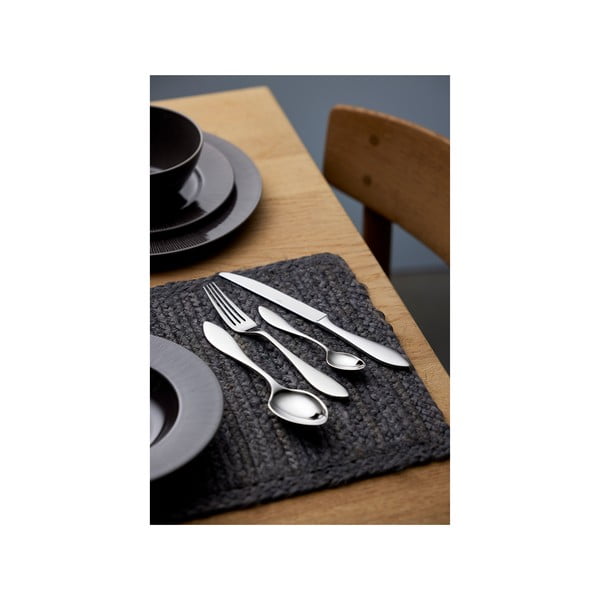 Tacâmuri argintii din oțel inoxidabil 16 buc. Indra – Gense-image-1