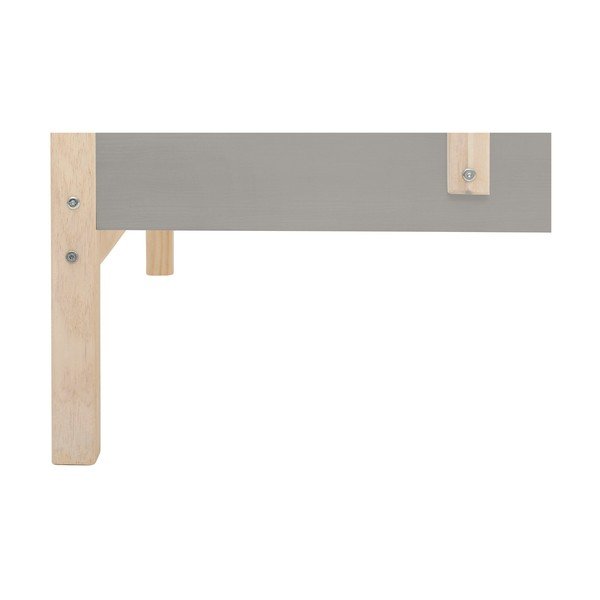 Pat pentru copii  gri/în culoare naturală supraetajat din lemn de pin 90x200 cm Square – Støraa-image-4