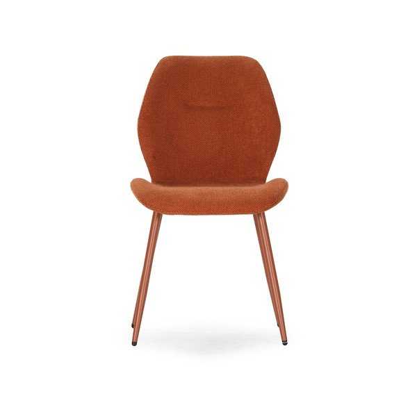 Scaune de dining teracotă 4 buc. tapițate Ansu – Marckeric-image-2