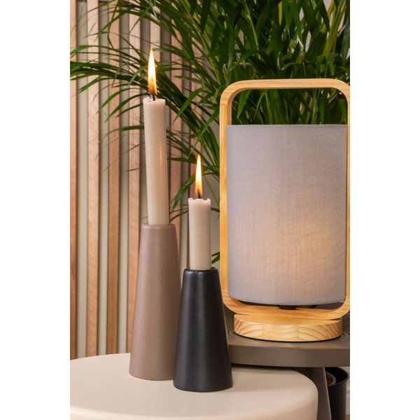 Veioză Leitmotiv Snap, înălțime 21,5 cm, gri-image-1