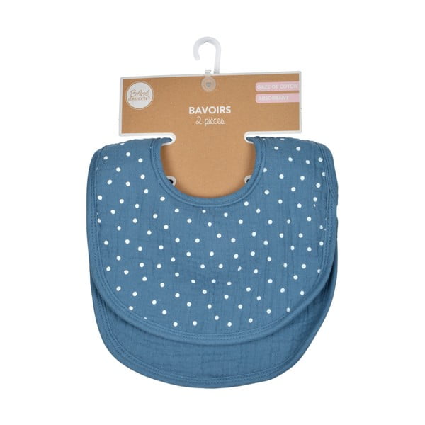 Bavete albastre 2 buc. din muselină – Bébé Douceur-image-3