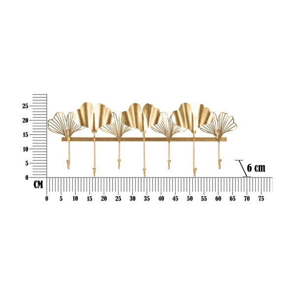 Cuier de perete Mauro Ferretti Leaves, auriu-image-2