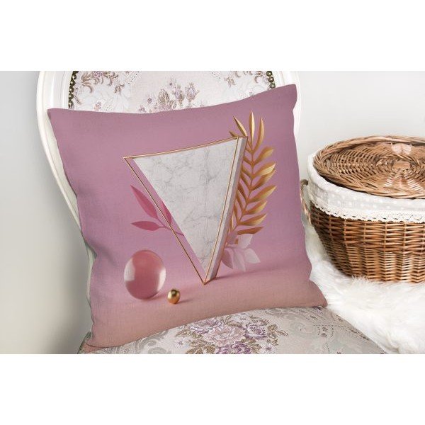 Față de pernă Minimalist Cushion Covers Marble Triangle, 45 x 45 cm-image-2