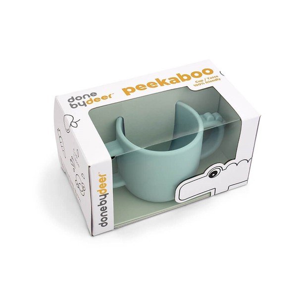 Cană pentru copii albastră din silicon 0,17 l Croco - Done by Deer-image-2