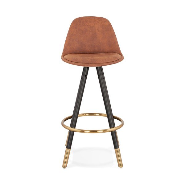 Scaun de bar Kokoon Bruce Mini, înălțime 65 cm, maro-image-1