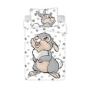 Lenjerie de pat pentru copii albă-gri din bumbac pentru pătuț 100x135 cm Thumper "Dots" – Jerry Fabrics