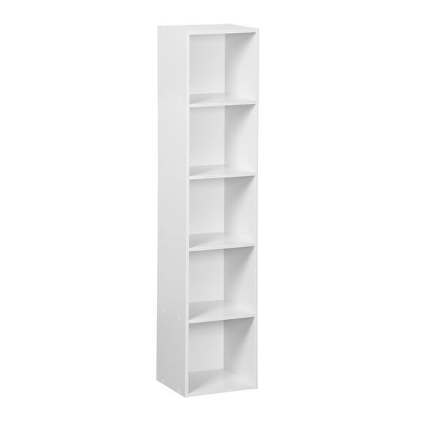 Bibliotecă albă 30x24x132 cm Cube – Casa Selección