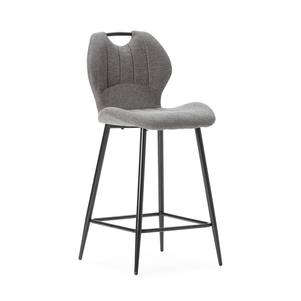 Scaune de bar gri 2 buc. (înălțime șezut 65 cm) Muli – Marckeric