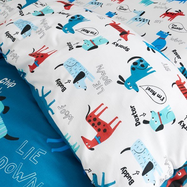 Lenjerie de pat pentru copii 200x135 cm Woofing Dogs - Catherine Lansfield-image-3