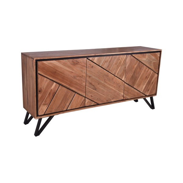 Comodă în culoare naturală din lemn de acacia 150x76x40 cm Ambala – Interia Home & Living-image-2