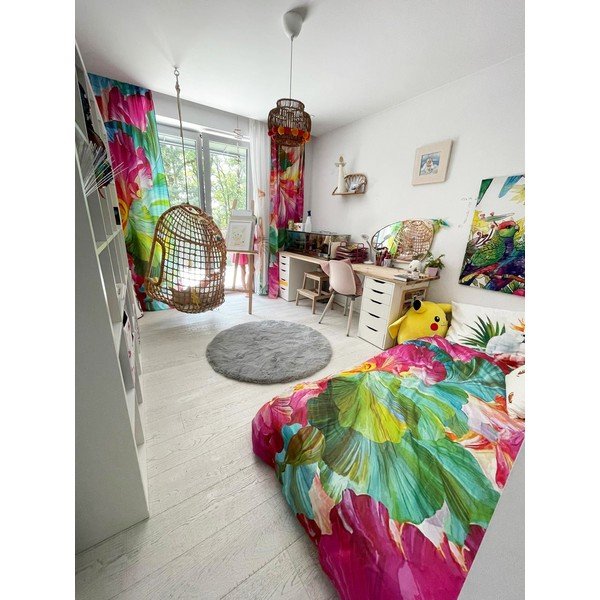 Lenjerie de pat din bumbac satinat pentru pat de o persoană 140x200 cm Vibrant Colours – Butter Kings-image-1