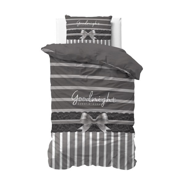 Lenjerie din bumbac, pat de o persoană Sleeptime Ribbon, 140 x 220 cm