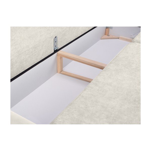 Canapea extensibilă cu 3 locuri și spațiu pentru depozitare Cosmopolitan design Amsterdam, 231 x 98 x 95 cm, argintiu-image-4