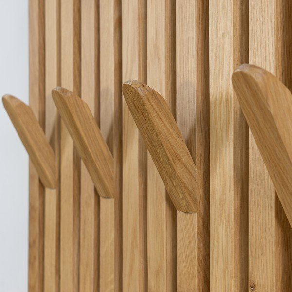 Panou de agățat diverse în culoare naturală din lemn de stejar 46x100x8 cm Parco – Spinder Design-image-2