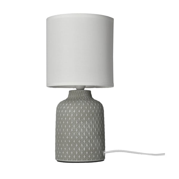 Veioză gri cu abajur textil (înălțime 32 cm) Iner – Candellux Lighting-image-2