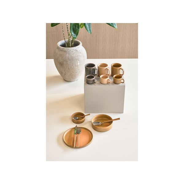 Set 2 căni din porțelan Villa Collection Fjord, 250 ml, bej-image-3