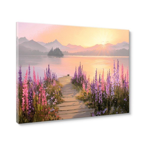Tablou 113x85 cm Lupine Shore – Styler-image-4