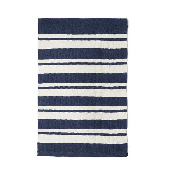 Covor, albastru-alb, TJ Serra Navy Stripes, 60 x 90 cm