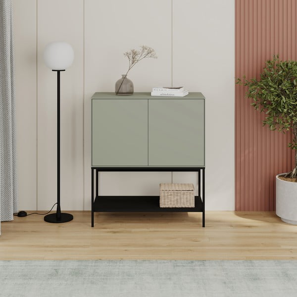 Dulap verde/negru 80x90x40 cm Amira – Marckeric-image-1