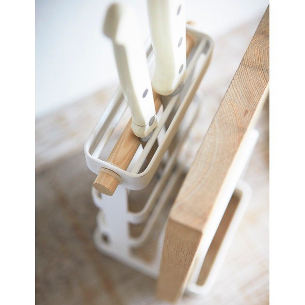 Suport pentru cuțite și tocătoare YAMAZAKI Tosca, alb-image-2