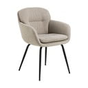 Scaun de sufragerie bej cu cotiere tapițat Dora – Actona