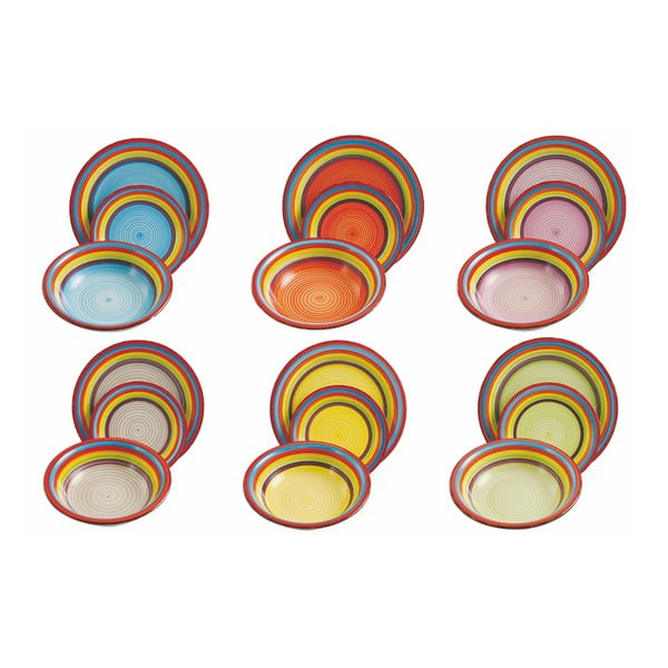 Set 18 vase din ceramică Villa d'Este Sombrero, multicolor