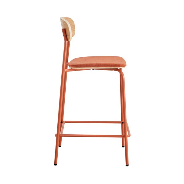 Scaune de bar roșii/în culoare naturală 2 buc. (înălțime șezut 66 cm) Adriana – Marckeric-image-4