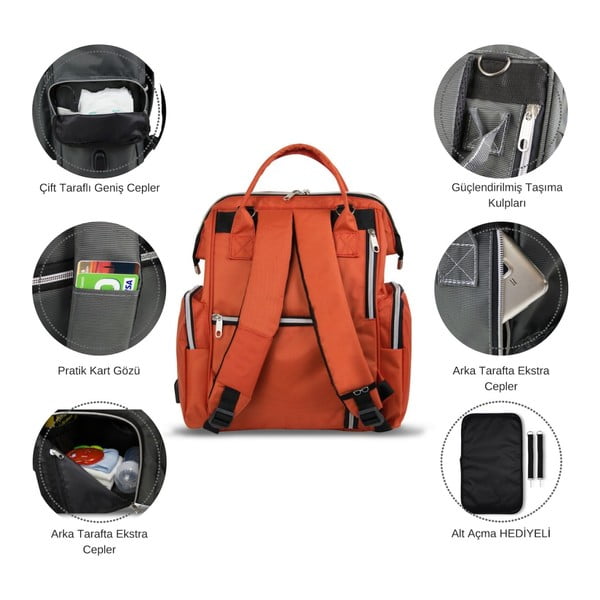 Rucsac maternitate cu port USB My Valice HAPPY MOM Baby Care, verde-image-4