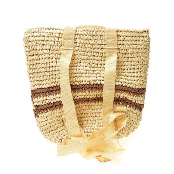 Rucsac din paie Mangotti Bags Brown-image-1